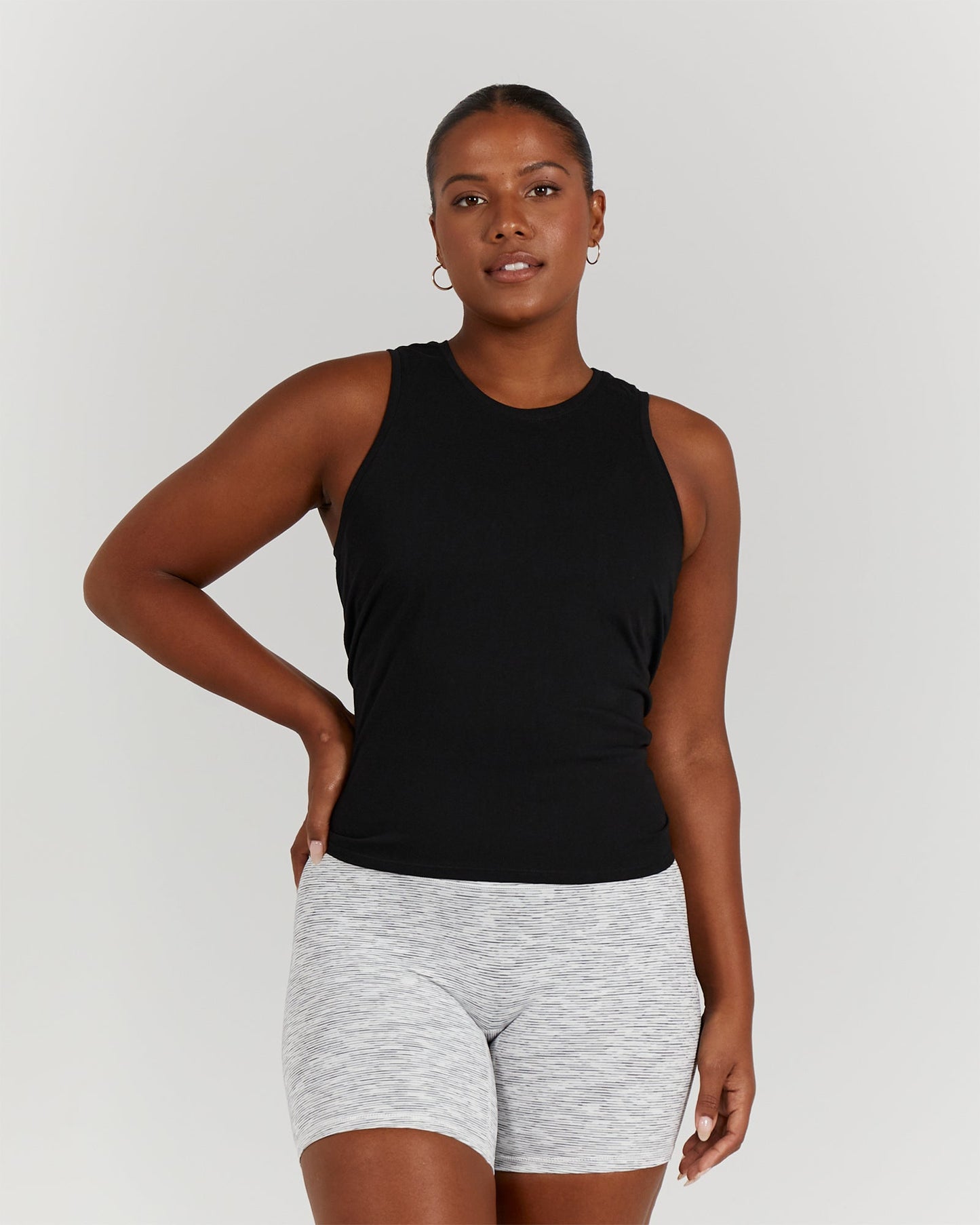 KITA TIE BACK TOP - BLACK
